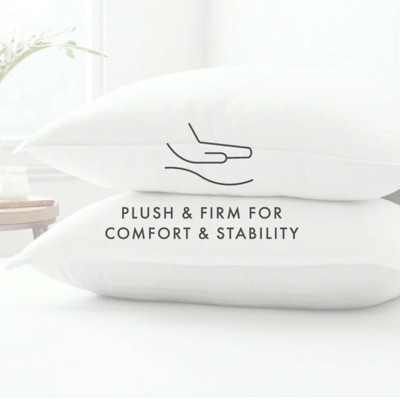 Cooling Gel Fiber Pillow 2-Pack Queen For All Sleep Styles-Back, Side & Stomach - Picture 2 of 7